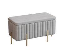 Banc ottoman en velours, repose-pieds doux avec tabouret de rangement, siège de maquillage en peluche pour chambre à coucher et salon