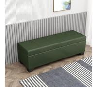 Banc ottoman moderne extra large en cuir capitonné pour entrée et couloir (L 90 x 40 x 40 / 35,4 x 15,7 x 15,7 cm)