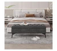 Banc ottoman moderne rembourré en velours pour chambre à coucher, siège d'entrée de rangement élégant, repose-pieds touffeté pour extrémité de lit, meubles d'appoint chic pour décoration d'intérieur