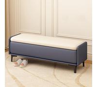 Banc ottoman moderne rembourré pour chambre à coucher et entrée, repose-pieds élégant et tabouret de rangement, ottomane en cuir pour le salon, banc de garde-robe polyvalent pour le rangement des