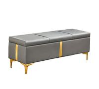 Banc ottoman rectangulaire moderne en similicuir pour salon, entrée, banc de lit avec siège rembourré, repose-pieds de ménage (couleur 1, 40 x 40 x 45 cm)