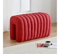 Banc ottoman rembourré avec cadre en bois massif, design ergonomique pour une utilisation polyvalente des sièges et des extrémités de lit