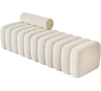 Banc ottoman rembourré avec coussin doux, polyvalent, pour entrée et salle à manger, repose-pieds rectangulaire, idéal pour la chambre à coucher ou le salon