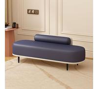 Banc ottoman rembourré en cuir synthétique avec pieds en métal robustes, organisateur de chaussures peu encombrant pour entrée, couloir et salon, supporte jusqu'à 150 kg