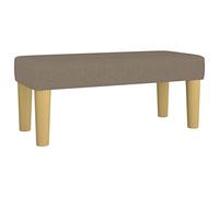 vidaXL Banc Ottoman Banquette Rembourré Banc de Lit Banc d'Entrée Chambre à Coucher Salon Couloir Intérieur Taupe 70x30x30 cm Tissu