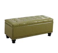 Banc ottoman, repose-pieds à changer, banc à chaussures en polyuréthane, coussin de chambre à coucher, tabouret rectangulaire, boîte de rangement à rivets décoratifs, poids de charge 150 kg