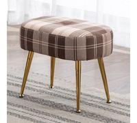 Banc ottoman - Repose-pieds rembourré pour salon et bureau - Élégant tabouret rectangulaire avec pieds en métal pour entrée et placard