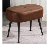 Banc ottoman - Repose-pieds rembourré pour salon et bureau - Élégant tabouret rectangulaire avec pieds en métal pour entrée et placard