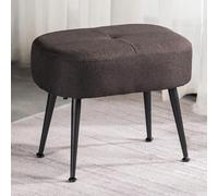 Banc ottoman - Repose-pieds rembourré pour salon et bureau - Élégant tabouret rectangulaire avec pieds en métal pour entrée et placard