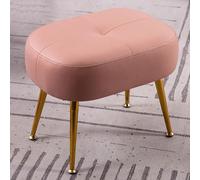 Banc ottoman - Repose-pieds rembourré pour salon et bureau - Élégant tabouret rectangulaire avec pieds en métal pour entrée et placard