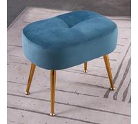 Banc ottoman - Repose-pieds rembourré pour salon et bureau - Élégant tabouret rectangulaire avec pieds en métal pour entrée et placard