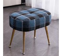 Banc ottoman - Repose-pieds rembourré pour salon et bureau - Élégant tabouret rectangulaire avec pieds en métal pour entrée et placard