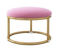 Banc ottoman rond, repose-pieds rembourré en tissu de velours, pour entrée, salon, chambre à coucher, 30 x 22,1 cm