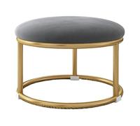 Banc ottoman rond, repose-pieds rembourré en tissu de velours, pour entrée, salon, chambre à coucher, 30 x 22,1 cm