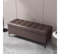 Banc ottoman tapissé rectangulaire pour chambre à coucher, salon, entrée - Meuble élégant et fonctionnel avec caches