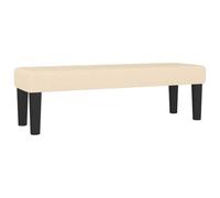 Banc Ottoman VidaXL Rembourré Banc de lit Chambre à Coucher Salon Couloir Intérieur Crème 100x30x30 cm Tissu