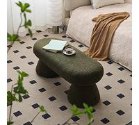 Banc ottomane rectangulaire moderne avec coussin Sherpa en fausse fourrure pour décoration de salon, chambre à coucher, entrée, repose-pieds ou bout de lit, vert (99,1 x 40,6 x 43,2 cm)