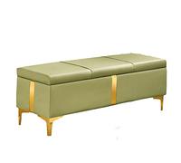 Banc ottomane rectangulaire moderne en similicuir pour salon, entrée ou bout de lit, repose-pieds rembourré avec rangement, mobilier élégant et fonctionnel (couleur 5, 120 x 40 x 45 cm)