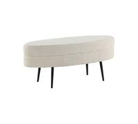 Pouf Design Bouclette "Otto" 100cm Blanc Cassé