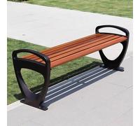 Banc Parc Chaise Extérieur Banc Plastique Bois Chaise Double Repose Arbre Marchepied Extérieur (B)