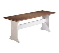 Banc pin massif foncé et blanc Campanou 110 cm Bois foncé G
