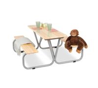 Pinolino - Salon de Jardin - 2 bancs + 1 table beige TU