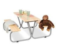 Pinolino - Salon de Jardin - 2 bancs + 1 table beige TU