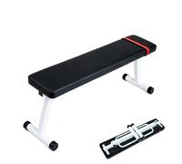 Banc plat pliable et plat, capacité de 199,6 kg, stable pour tous les types d'entraînement de force et banc de musculation, facile à assembler pour l'entraînement à la maison