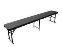 Banc Pliable 183 x 30 x 43 cm et avec poignée pour faciliter Son déplacement, Noir, 183x30x43