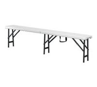 Saro - Siesta Banc Pliant, Acier/Polyéthylène, 183 cm, Charge Maximale 400 kg, Transformable en Valise, pour Événements et Extérieur