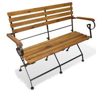 Banc Pliable de Jardin Bois d'Acacia Banquette Mobilier Meuble de Parc vidaXL