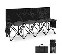 Banc pliable portable avec sac de transport et dossier, siège pliable en acier pour blanchisseurs, camping et pique-nique