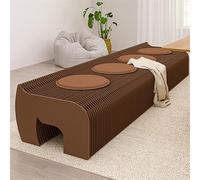 Banc pliant avec coussin en polyuréthane, tabouret en papier, banc de lit, forte force de charge, peut être utilisé comme table basse, tabouret à langer de chaussures, idéal pour la maison, le bureau