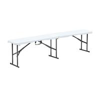 Banc pliant de jardin et camping - MOB EVENT PRO - 180 cm - 3 places - Blanc et noir