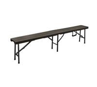 Banc Pliant Imitation Bois Portable Avec Poignee