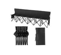 Banc Pliant Portable 6 Places avec Dossier Sac Transport pour Camping et Sport
