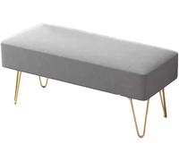 Banc polyvalent pour magasins de chaussures - Tabouret d'essai, pouf de bout de lit, repose-pieds de canapé, siège d'entrée, dressing, usage domestique, long hocker pour la vente au détail et les
