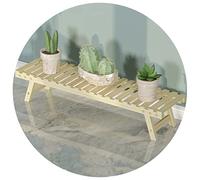 Banc Porte-Fleurs Grande Capacité Support De Pot De Fleur De Balcon Étagère pour Plantes Au Sol du Salon Arrangement De Jardin Jardinière (Color : Wood Color, S : 96 * 25 * 18cm)