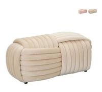 Banc en tissu Softy 90 x 45 x 45 cm crème