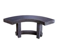 Banc pour cheminée d'extérieure - ESSCHERT DESIGN - 1/4 de cercle - Granite - 2 personnes - Noir