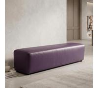 Banc pour salle d’attente, banc de réception moderne capitonné | Banquette, pouf ou canapé pour hall de bureau, cabinet médical, salon ou entrée(Purple,180cm/70.8in)