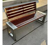 Banc Pour Usage Extérieur Et Intérieur, Résistant Aux Intempéries, Banc Parc En Acier Inoxydable, Adapté À La Terrasse, Au Jardin, Au Balcon, À La Cour, À L'entrée(With backrest,120cm/47.2in)