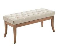 Banc Ramses similicuir antique clair , Crème/100 cm Crème