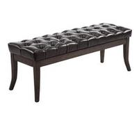 Banc Ramses similicuir antique foncé , Marron/150 cm