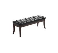 Banc Ramses similicuir antique foncé , Noir /120 cm