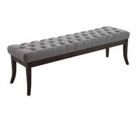 Banc Ramses tissu antique sombre , Gris/150 cm Gris