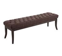Banc Ramses tissu antique sombre , Marron/150 cm Marron