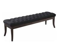 Banc Ramses tissu antique sombre , Noir /150 cm