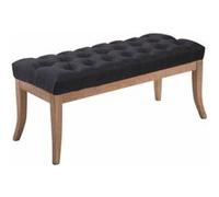 Banc Ramses tissu pieds antique clair , Noir /100 cm Noir G