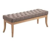 Banc Ramses tissu pieds antique clair , Taupe/120 cm Taupe G